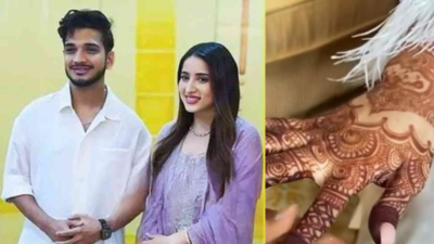 Munawar Faruqui's wife Mehzabeen Coatwala flaunts her mehndi with former's name written in Arabic