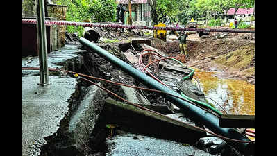 Newly-built drain collapses due to Smart City excavation