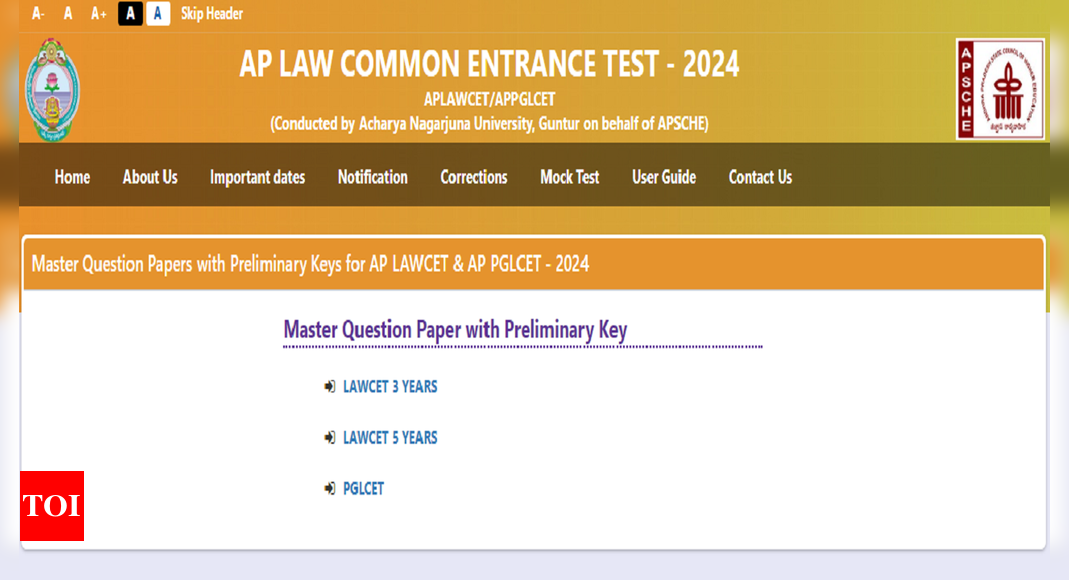 AP LAWCET 2024 Answer Key, Master Question Paper released at cets.apsche.ap.gov.in: Direct links to download |