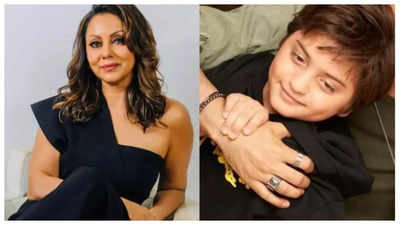 Gauri Khan posing with son AbRam at her dinner party is the cutest thing you will see today: video inside