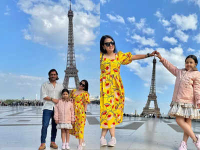 Sakshi Dhoni's stylish Parisian outing with MS Dhoni and Ziva