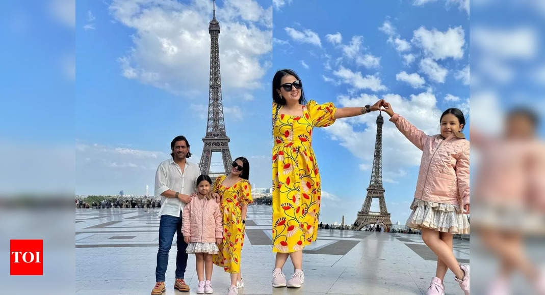 MS Dhoni: Sakshi Dhoni’s stylish Parisian outing with MS Dhoni and Ziva |