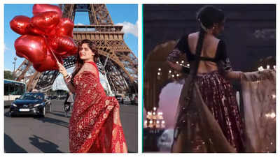 Bigg Boss 13 fame Arti Singh recreates Aditi Rao Hydari's iconic Gajagamini walk from Heeramandi during her honeymoon trip in Paris