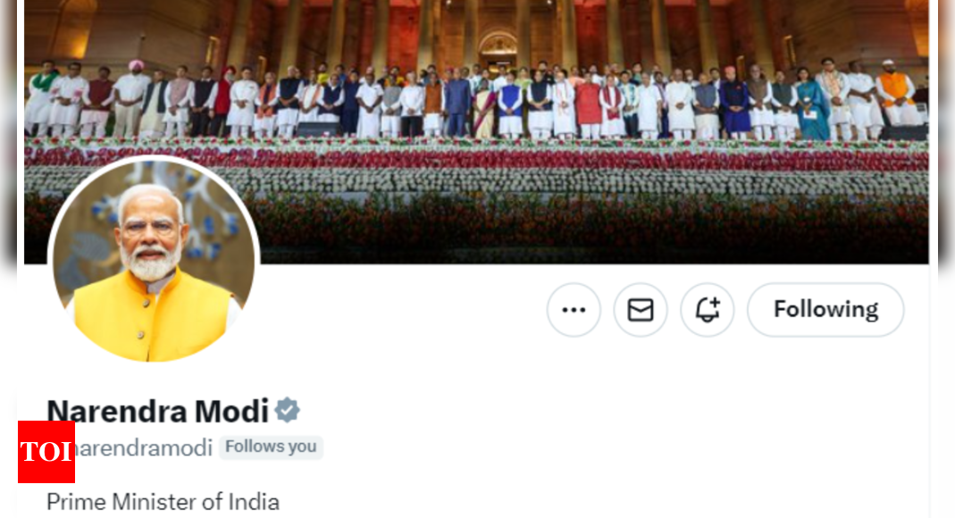 PM Modi, PMO's X accounts refreshed for third term: New DP, cover image