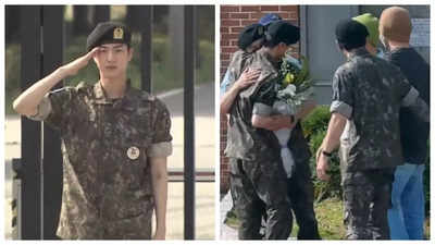 BTS REUNITES as Jin completes South Korean military service; J-Hope, RM, Jimin, V and Jungkook hug it out in adorable video - WATCH