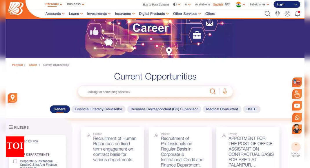BOB Recruitment 2024: 627 Positions Available Across Various Departments, Apply Here