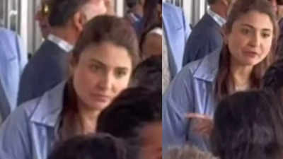 Netizens react as a video of Anushka Sharma getting angry during the India Vs Pakistan match goes viral - WATCH