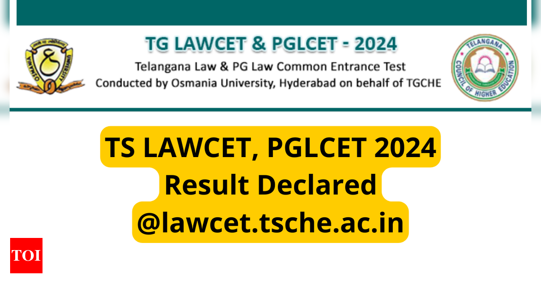 TS LAWCET, PGLCET Results 2024 out at lawcet.tsche.ac.in, direct link to download rank card