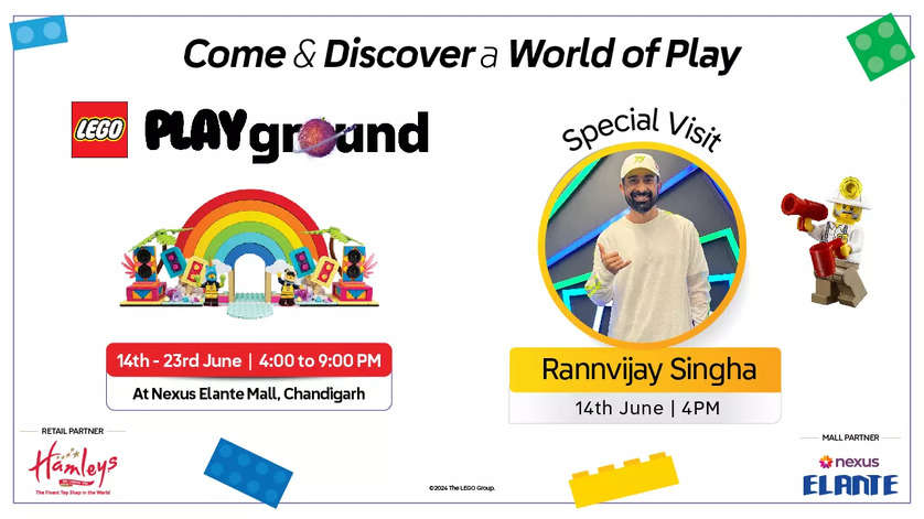 Parents & kids, mark your calendars! LEGO® PLAYground hits Chandigarh on June 14th! Actor Rannvijay Singha to visit for a grand opening