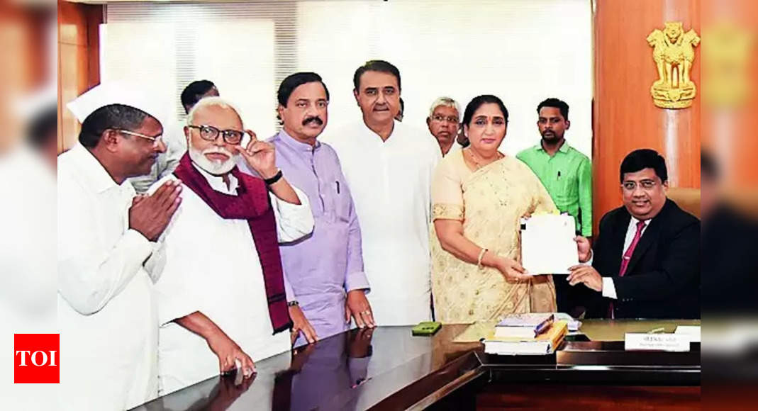 After Lok Sabha loss, Ajit Pawar's wife files Rajya Sabha nomination