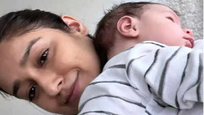 Ileana D’Cruz melts hearts with baby Koa, explains the science behind hugging a child