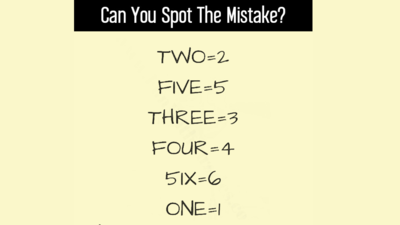 Brain teaser test: Find out the mistake in this image in under 5 seconds