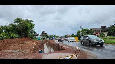 Work on utility line ducts for Porvorim highway begins