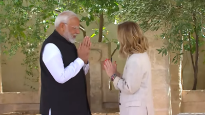 Namaste greetings: PM Modi meets Italy PM Meloni at G7 Summit