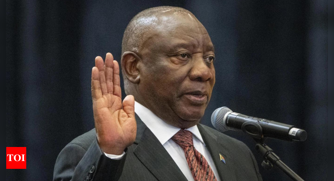 South Africa’s Cyril Ramaphosa re-elected as president after historic coalition – Times of India