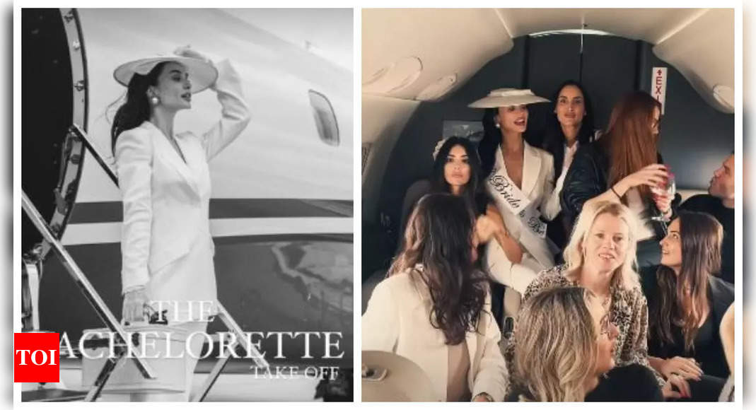 La future mariée Amy Jackson profite d’un enterrement de vie de jeune fille avec ses amis dans un avion privé en France – voir les photos |