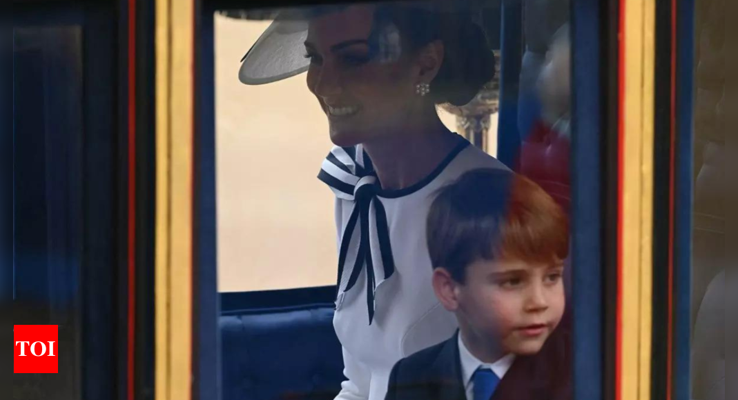 Watch: Prince Louis' lively antics makes Princess Kate laugh