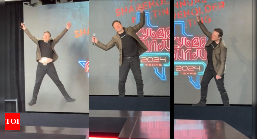 Watch: Musk breaks into dance over Tesla shareholders vote