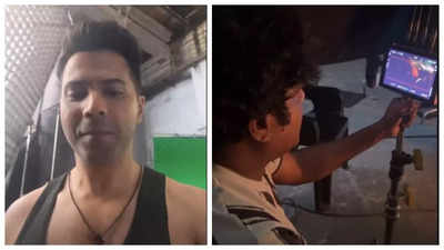 Varun Dhawan shares BTS video from the sets of 'Baby John'; says he's on a set for first time where four units are working together - See photos