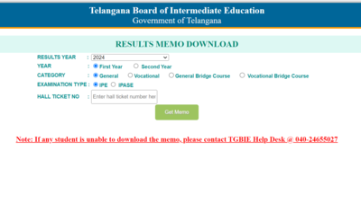 TS Inter Supply Result 2024 declared: Direct link to check TS Inter IPASE 1st, 2nd year results