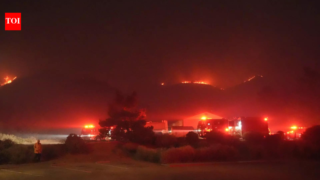 Wildfire visuals: Flames engulf north of Los Angeles, prompting evacuations