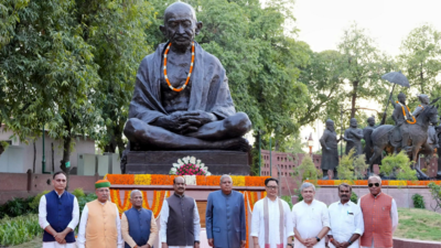 Dhankhar inaugurates 'Prerna Sthal' in Parliament complex; Congress slams relocation of statues as 'unilateral' move