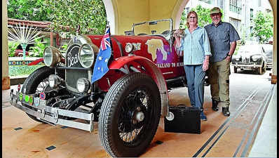 Aussie couple on 102-year-old car traverses 14 countries, reaches Kolkata