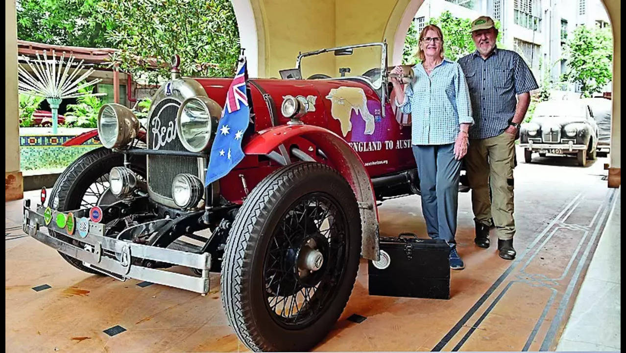 Aussie couple on 102-year-old car traverses 14 countries, reaches Kol – Times of India