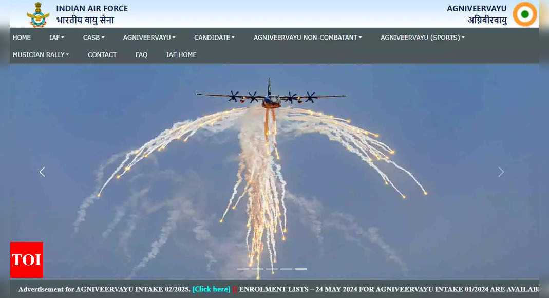 IAF Announces Agniveer Vayu 2024 Recruitment for 02/2025 Intake: Registration Starts July 8, Exam on October 18