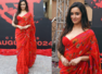 Shraddha Kapoor’s red floral sari