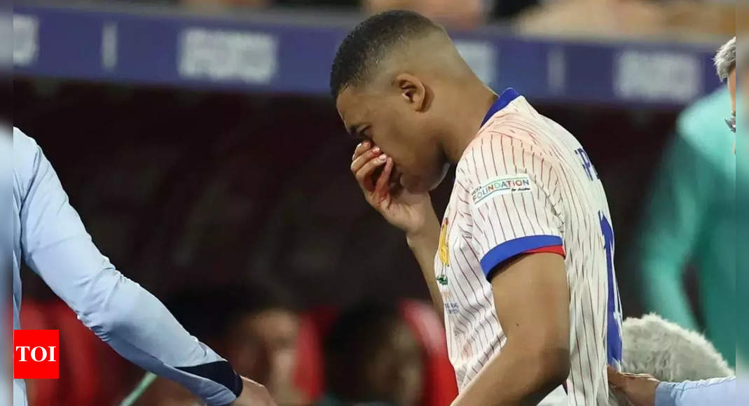 Kylian Mbappe exits with broken nose as France secure narrow 1-0 win against Austria at Euro 2024 | Football News – Times of India