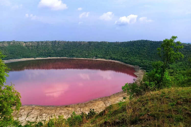 The lake turned pink overnight