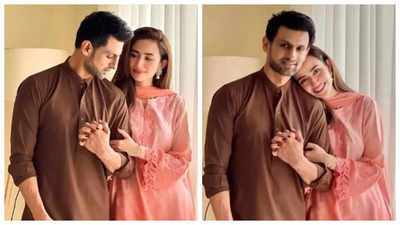 Post divorce with Sania Mirza, Shoaib Malik holds new wife Sana Javed close as they celebrate eid al-adha together - See photos