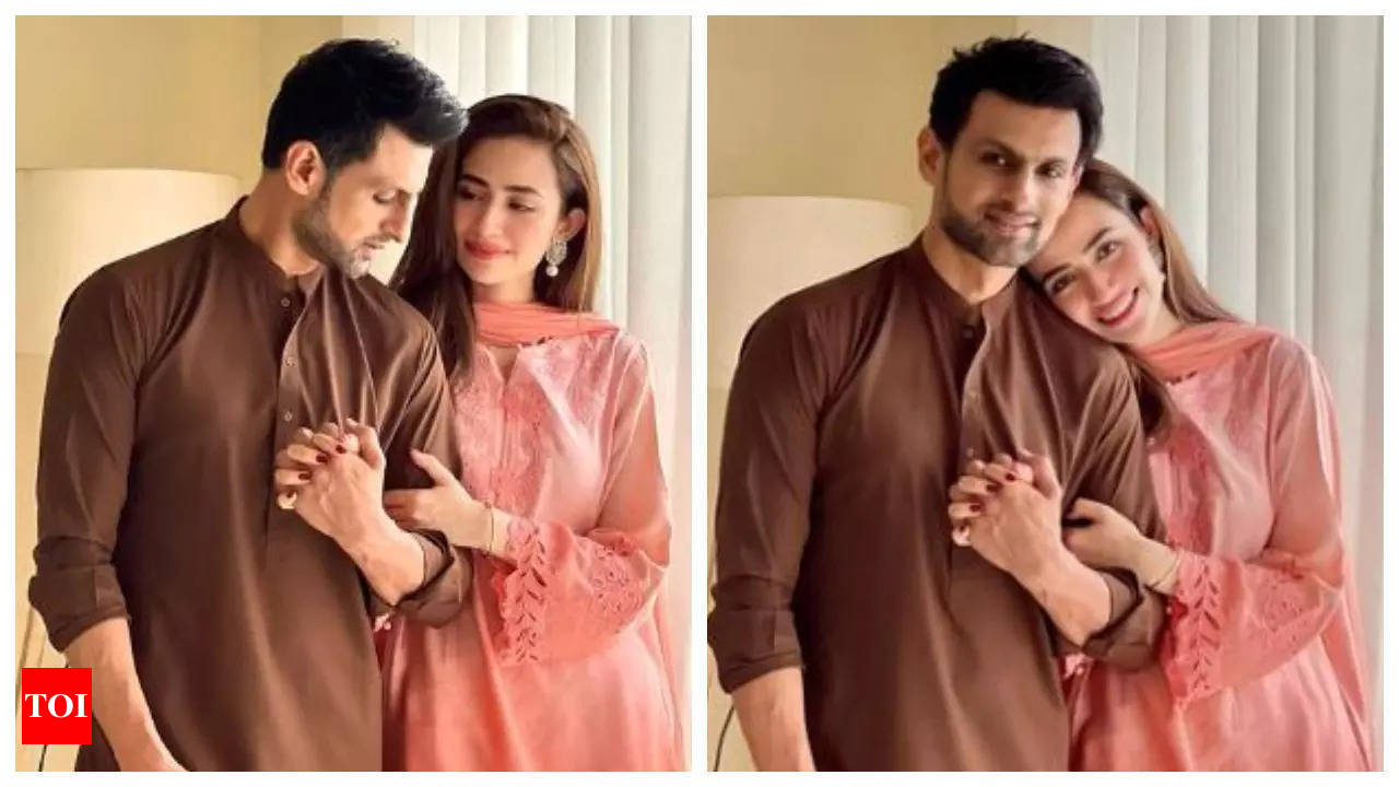 Post divorce with Sania Mirza, Shoaib Malik holds new wife Sana Javed close  as they celebrate eid al-adha together - See photos | - Times of India