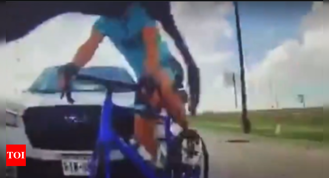 Watch: Shocking video of Texas cyclists run over by brazen car – Times of India