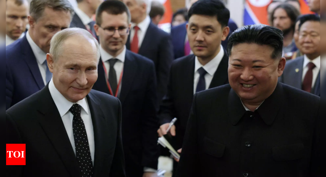 Putin and Kim pledge mutual support against ‘aggression’ – Times of India