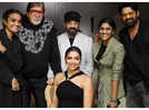 Kalki 2898 AD: Amitabh Bachchan, Kamal Haasan and Prabhas stand behind pregnant Deepika Padukone as they pose for a group photo