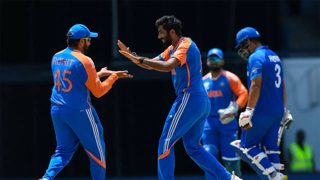 T20 World Cup: Suryakumar Yadav, Jasprit Bumrah sizzle as India thrash Afghanistan by 47 runs in Super 8 game – Times of India