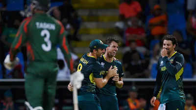 T20 World Cup: Pat Cummins' hat-trick, David Warner's fifty star in Australia's win over Bangladesh in rain-hit Antigua