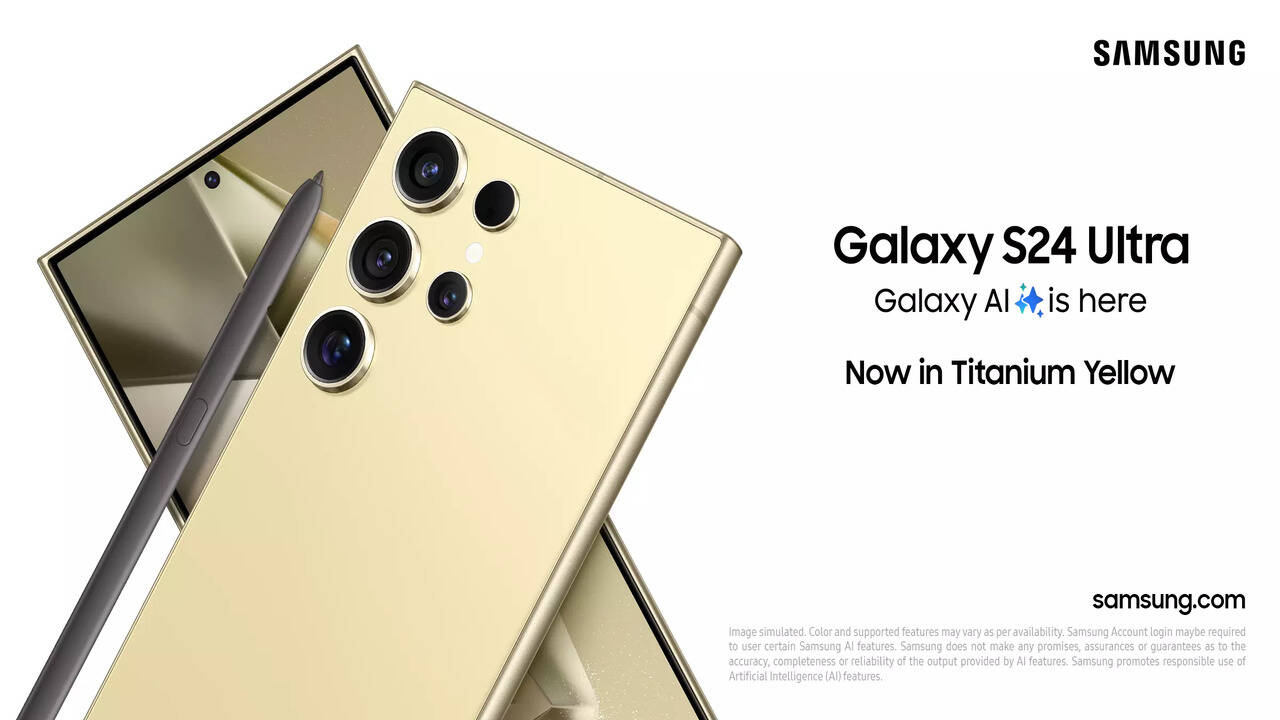 Samsung launches new Yellow colour for Galaxy S24 Ultra - Times of