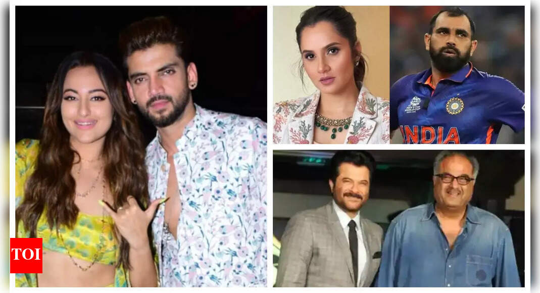 Deets on Sonakshi Sinha and Zaheer Iqbal&rsquo;s marriage, Anil Kapoor opens up about rift with brother Boney Kapoor, Sania Mirza&rsquo;s dad on rumours of daughter marrying cricketer Mohammed Shami: Top 5 entertainment news of the day | &ndash; Times of Ind