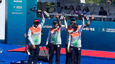Hat-trick! Indian women's compound archery team wins third consecutive World Cup gold medal