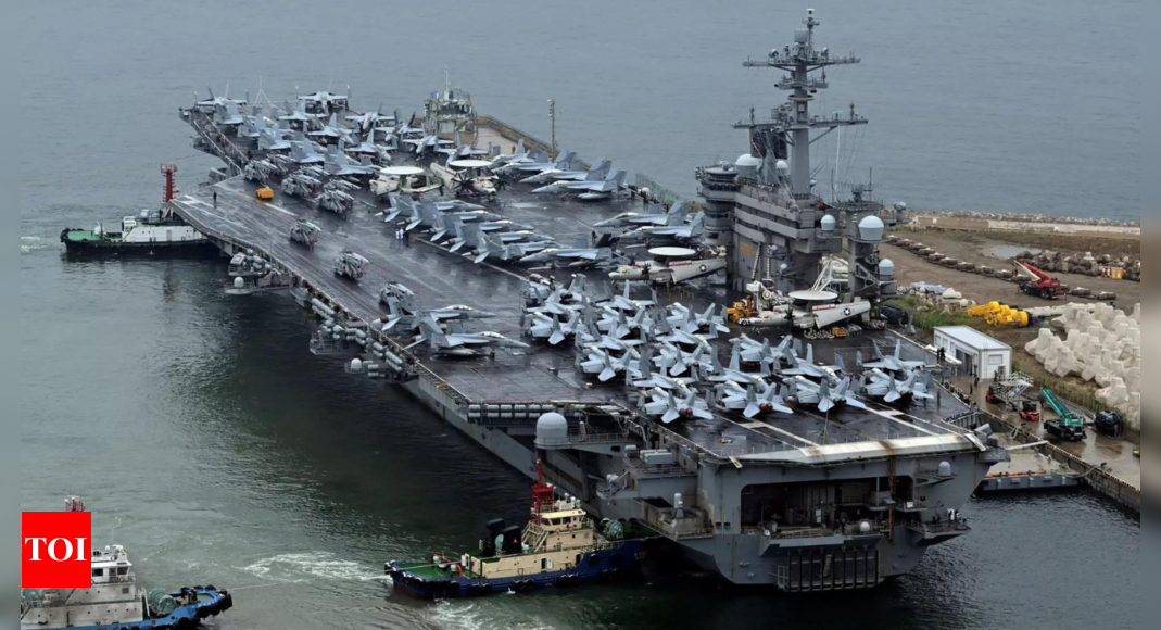 US aircraft carrier arrives in South Korea for military drills – Times of India