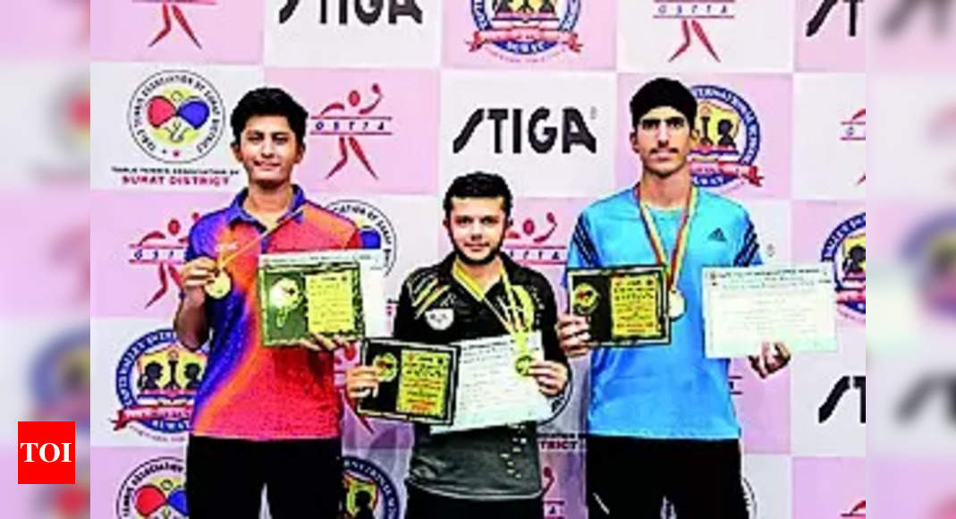 Table tennis tournament: Rajkot's Jaynil upsets Chitrax to take first men's title |  Ahmedabad News