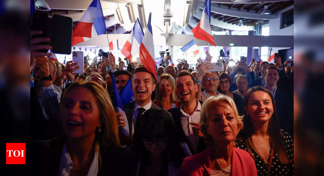 France’s far right National Rally still leading ahead of election, poll shows – Times of India