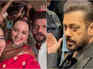 Salman makes a dashing entry at Sonakshi's reception