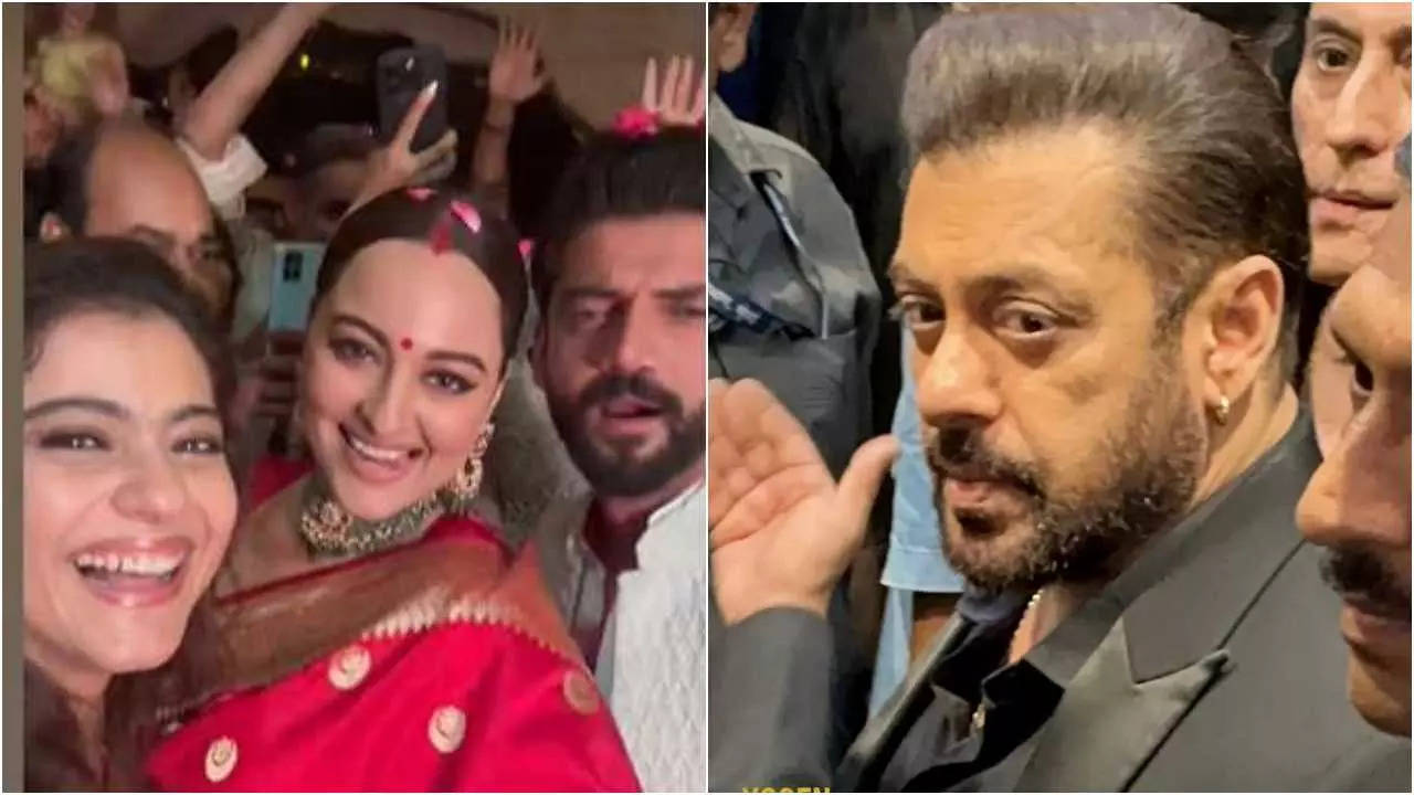 Sonakshi Sinha and Zaheer Iqbal wedding: Salman Khan makes a dashing entry  in all-black suit with tight security at the reception | Hindi Movie News -  Times of India