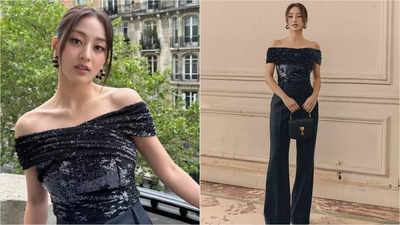 TWICE's Jihyo turns heads at Paris fashion show in stunning off-shoulder outfit