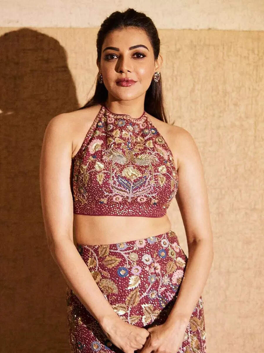 Kajal Aggarwal shines in exquisite floral ensemble | Times of India