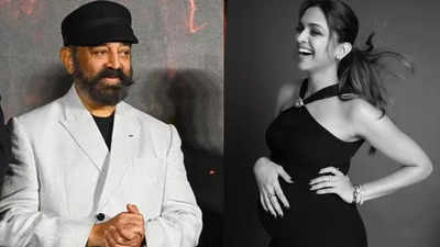 Pregnant Deepika Padukone blushes as Kamal Haasan says THIS about her and Ranveer Singh's child, pointing out at her baby bump